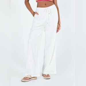 Princess Polly | Ogilvie Blend Linen Pants White | US 4